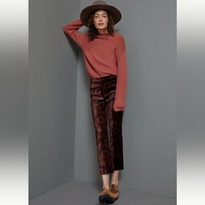 Essential velvet kick flare pants